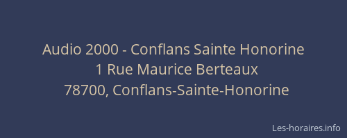 Audio 2000 - Conflans Sainte Honorine