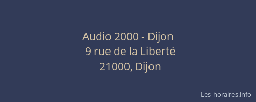 Audio 2000 - Dijon