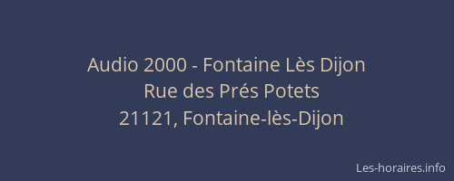 Audio 2000 - Fontaine Lès Dijon