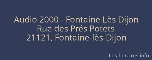 Audio 2000 - Fontaine Lès Dijon