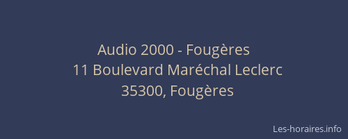 Audio 2000 - Fougères