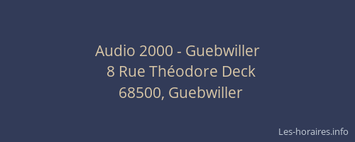 Audio 2000 - Guebwiller
