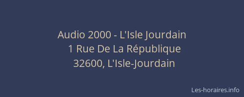 Audio 2000 - L'Isle Jourdain