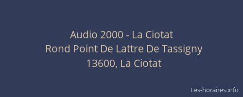 Audio 2000 - La Ciotat
