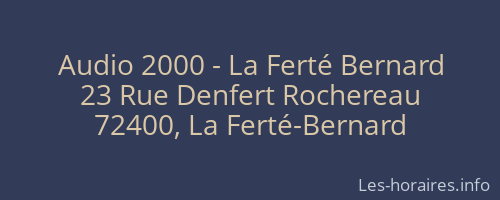 Audio 2000 - La Ferté Bernard
