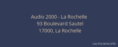 Audio 2000 - La Rochelle