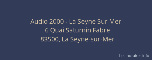 Audio 2000 - La Seyne Sur Mer