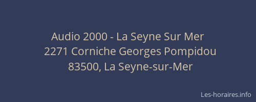 Audio 2000 - La Seyne Sur Mer