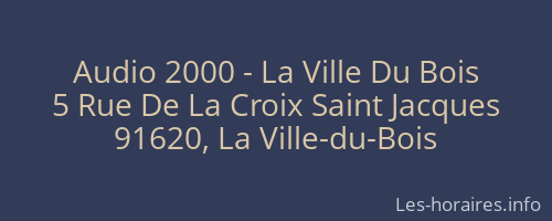 Audio 2000 - La Ville Du Bois