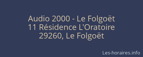 Audio 2000 - Le Folgoët