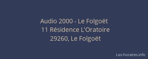Audio 2000 - Le Folgoët