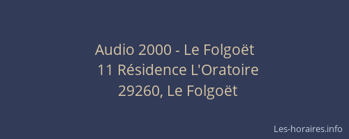 Audio 2000 - Le Folgo&euml;t