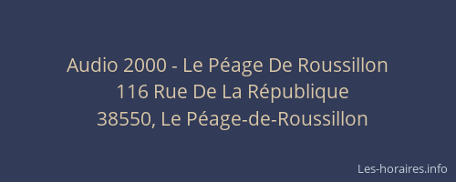 Audio 2000 - Le P&eacute;age De Roussillon