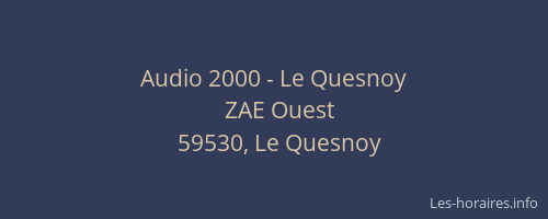 Audio 2000 - Le Quesnoy