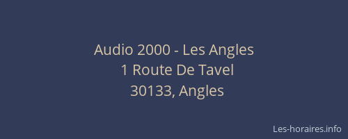 Audio 2000 - Les Angles
