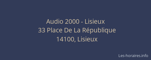 Audio 2000 - Lisieux