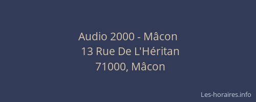 Audio 2000 - Mâcon