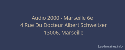 Audio 2000 - Marseille 6e