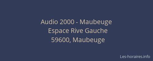 Audio 2000 - Maubeuge