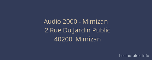Audio 2000 - Mimizan