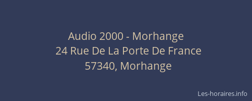 Audio 2000 - Morhange