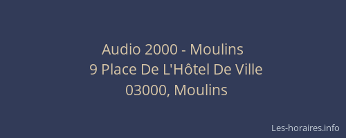 Audio 2000 - Moulins