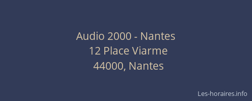 Audio 2000 - Nantes