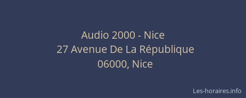 Audio 2000 - Nice