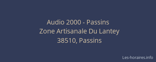 Audio 2000 - Passins