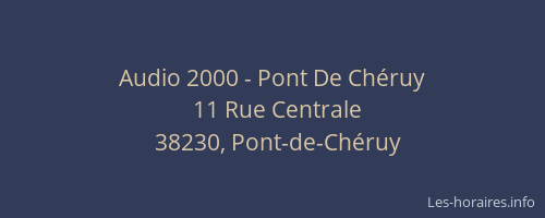 Audio 2000 - Pont De Chéruy