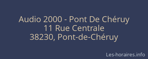 Audio 2000 - Pont De Chéruy