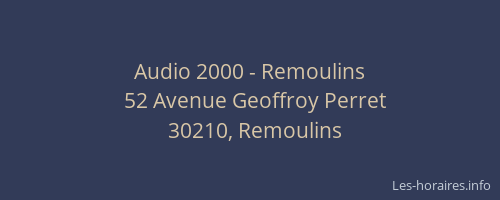 Audio 2000 - Remoulins
