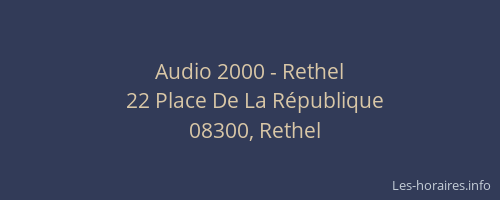 Audio 2000 - Rethel