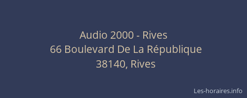 Audio 2000 - Rives