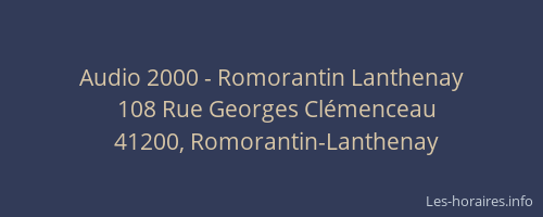 Audio 2000 - Romorantin Lanthenay