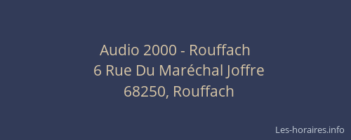 Audio 2000 - Rouffach