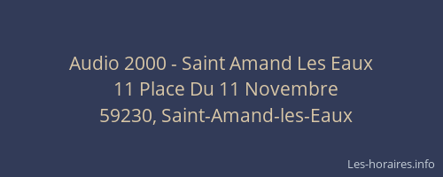 Audio 2000 - Saint Amand Les Eaux