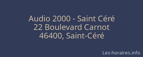 Audio 2000 - Saint Céré