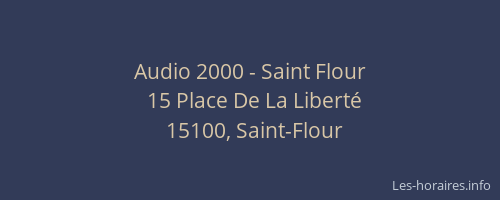 Audio 2000 - Saint Flour