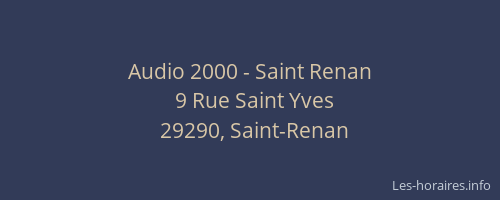Audio 2000 - Saint Renan