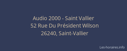 Audio 2000 - Saint Vallier