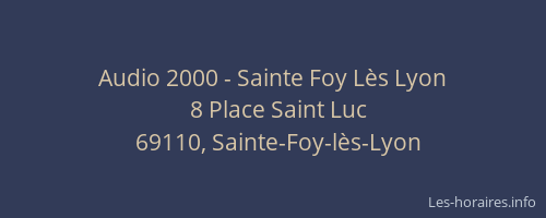 Audio 2000 - Sainte Foy Lès Lyon