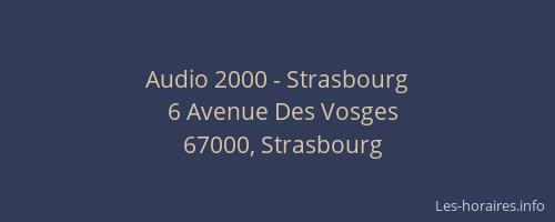 Audio 2000 - Strasbourg