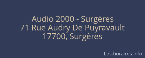 Audio 2000 - Surgères