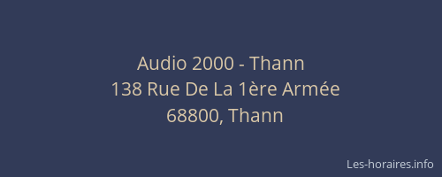 Audio 2000 - Thann