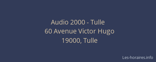 Audio 2000 - Tulle