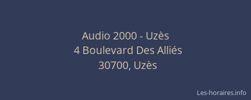 Audio 2000 - Uzès