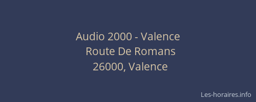 Audio 2000 - Valence