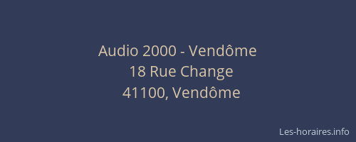 Audio 2000 - Vendôme