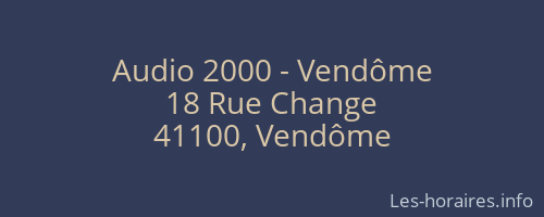 Audio 2000 - Vendôme
